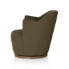 Brown swivel chair on a white background