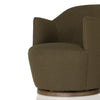 Brown upholstered chair on a white background