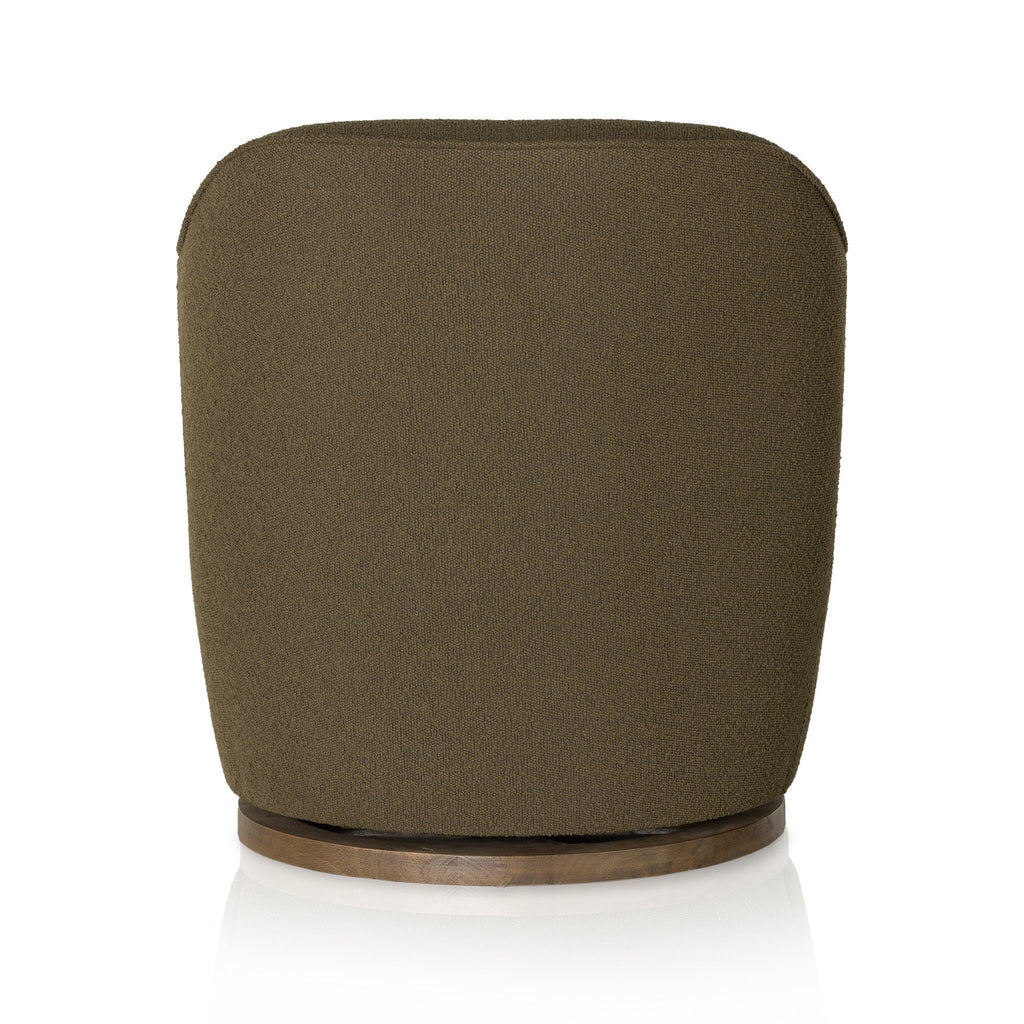 deep green ottoman on a white background