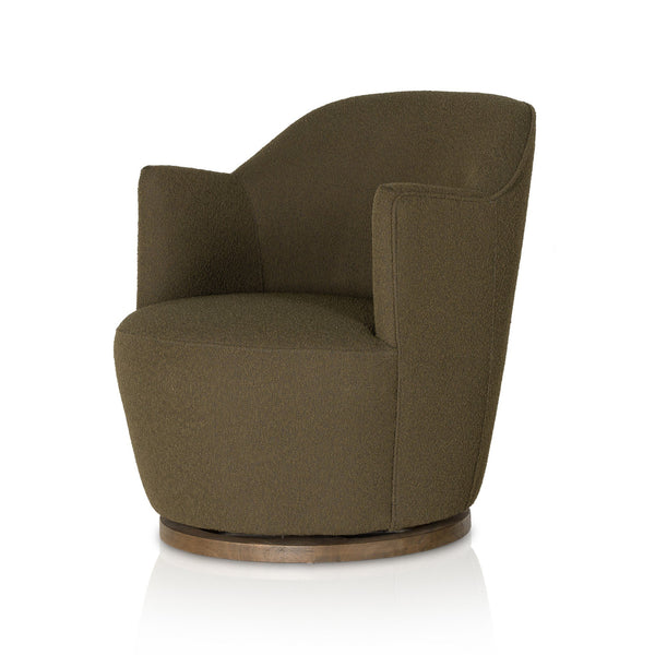 Brown armchair on a white background