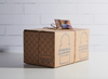Cardboard box with 'Moroccan Glassware' branding on a white background