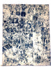Tie-dye patterned fabric with blue and white colors