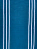 Close-up of blue fabric with white stripes