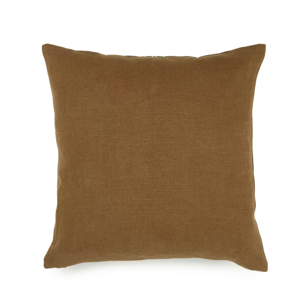 Brown pillow on a white background