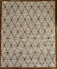 Rug with diamond pattern on a beige background
