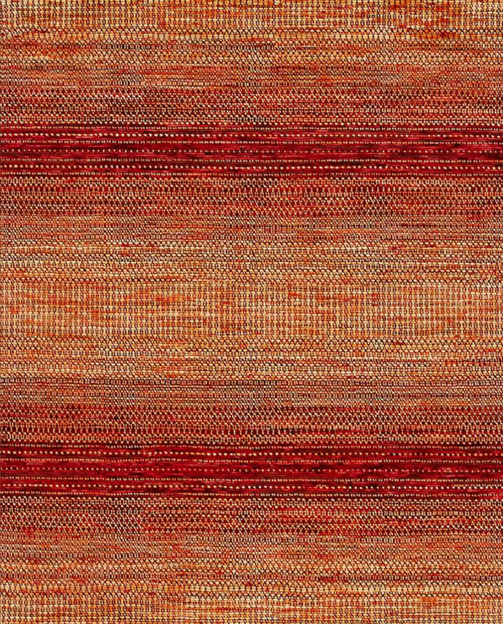 Textured fabric with red and brown pattern