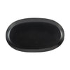 Black oval stone on a white background