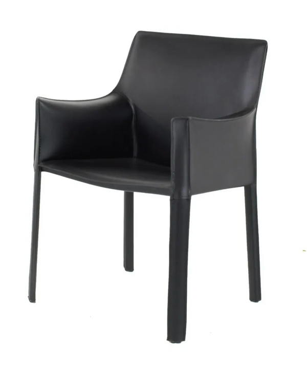 Black chair on a white background