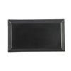 Black rectangular tray on a white background