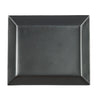 Black square plate on a white background