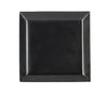 Black square plate on a white background