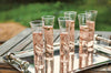 Set of clear crystal glasses 