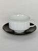 White ceramic cup and saucer 