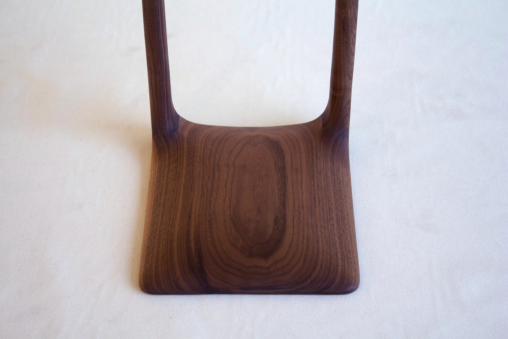 Wooden chair seat on a white background