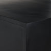 Close-up of a black wood surface with a smooth texture